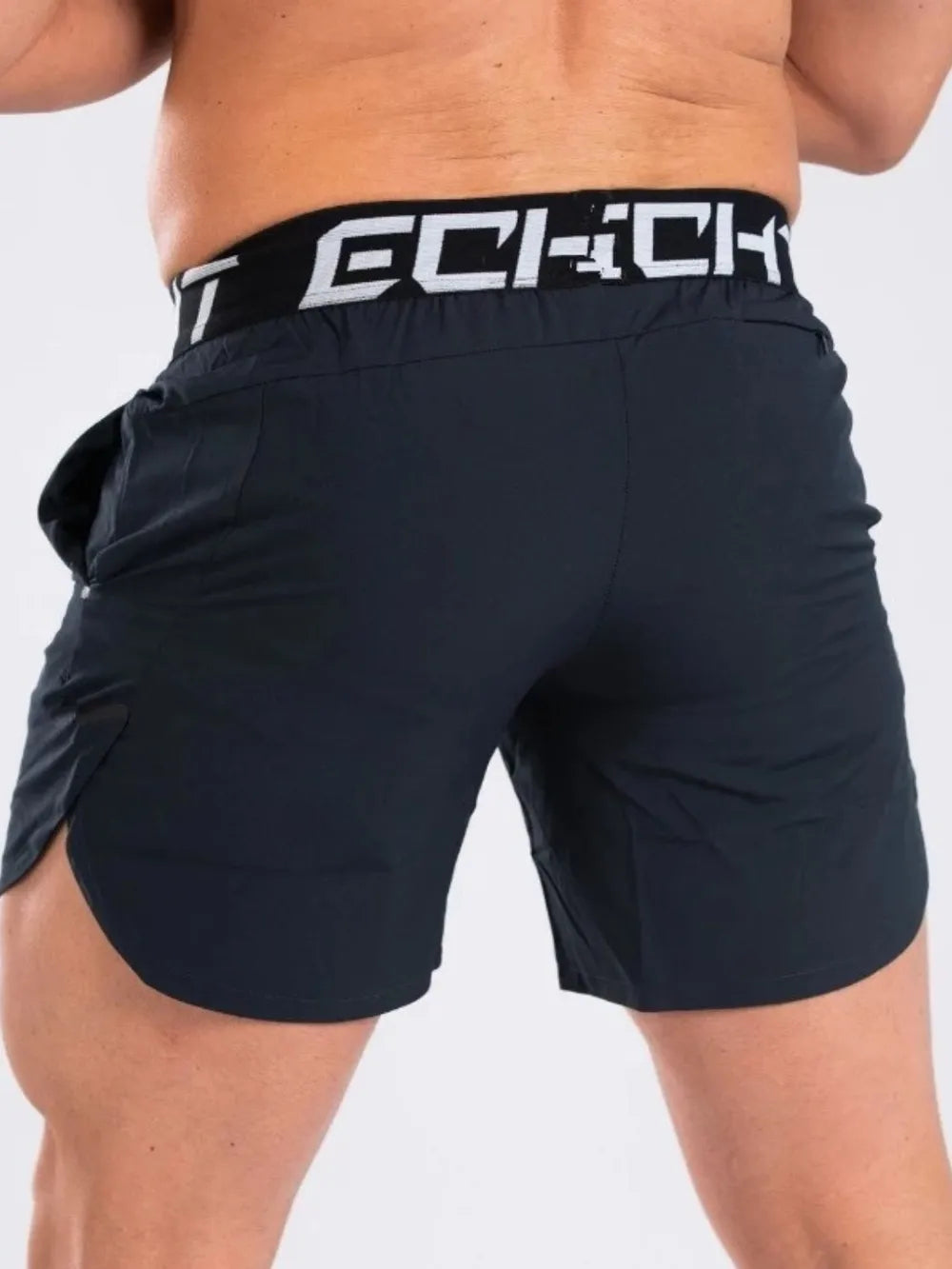 Men's Letter Elastic Waist Active Shorts - P's One-Stop Shop 