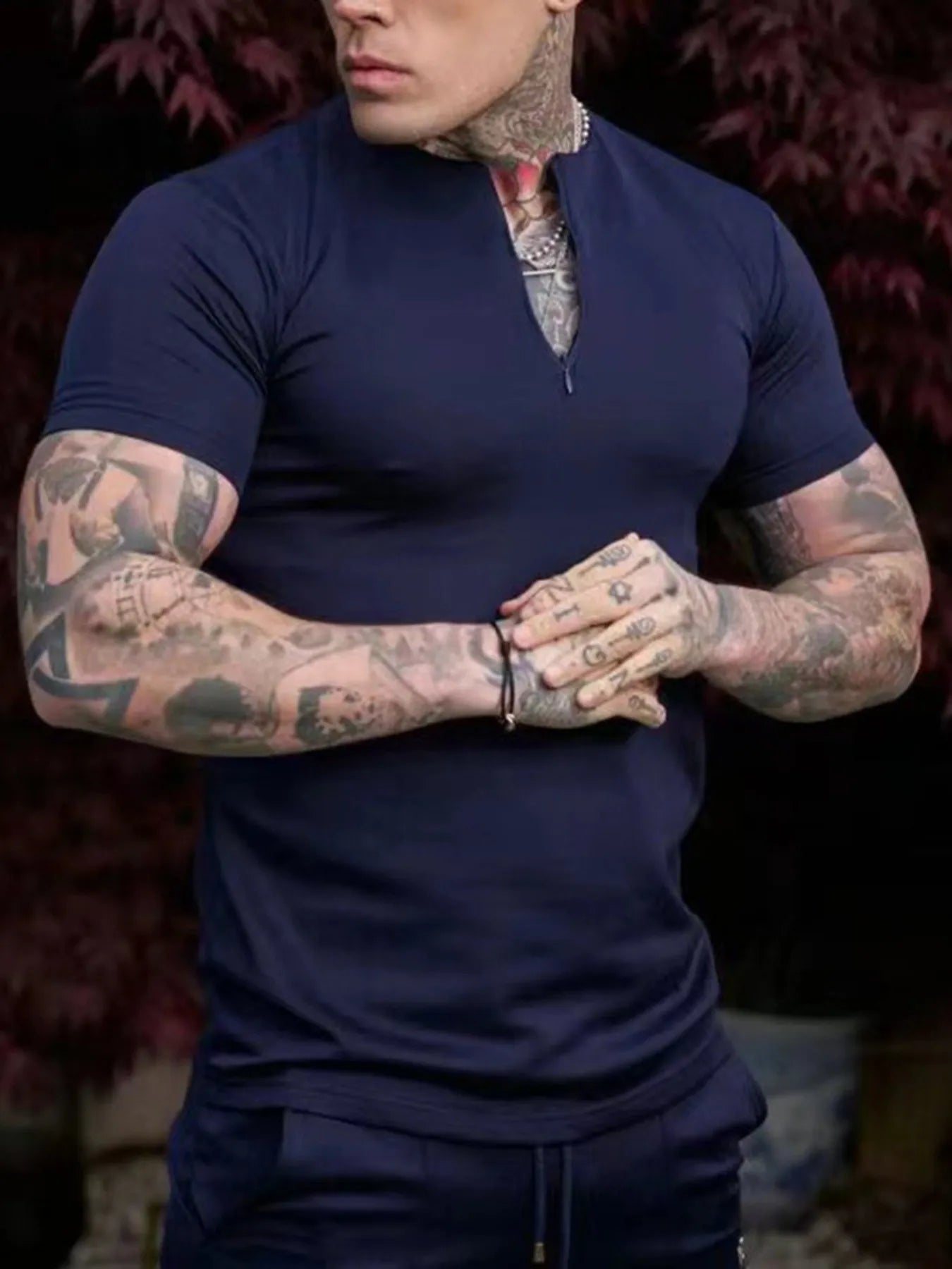 Men's Notched Short Sleeve Active T-Shirt - P's One-Stop Shop 