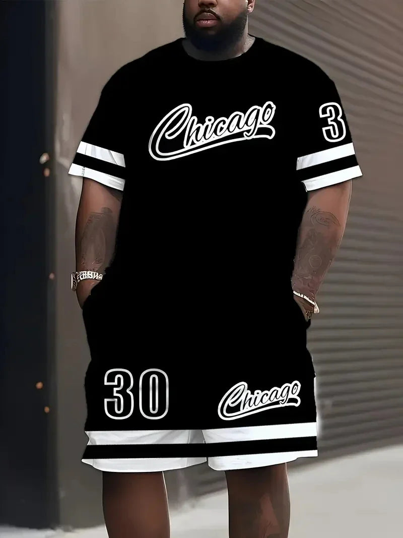 Men's Plus Size Basketball Clothing Set - P's One-Stop Shop 