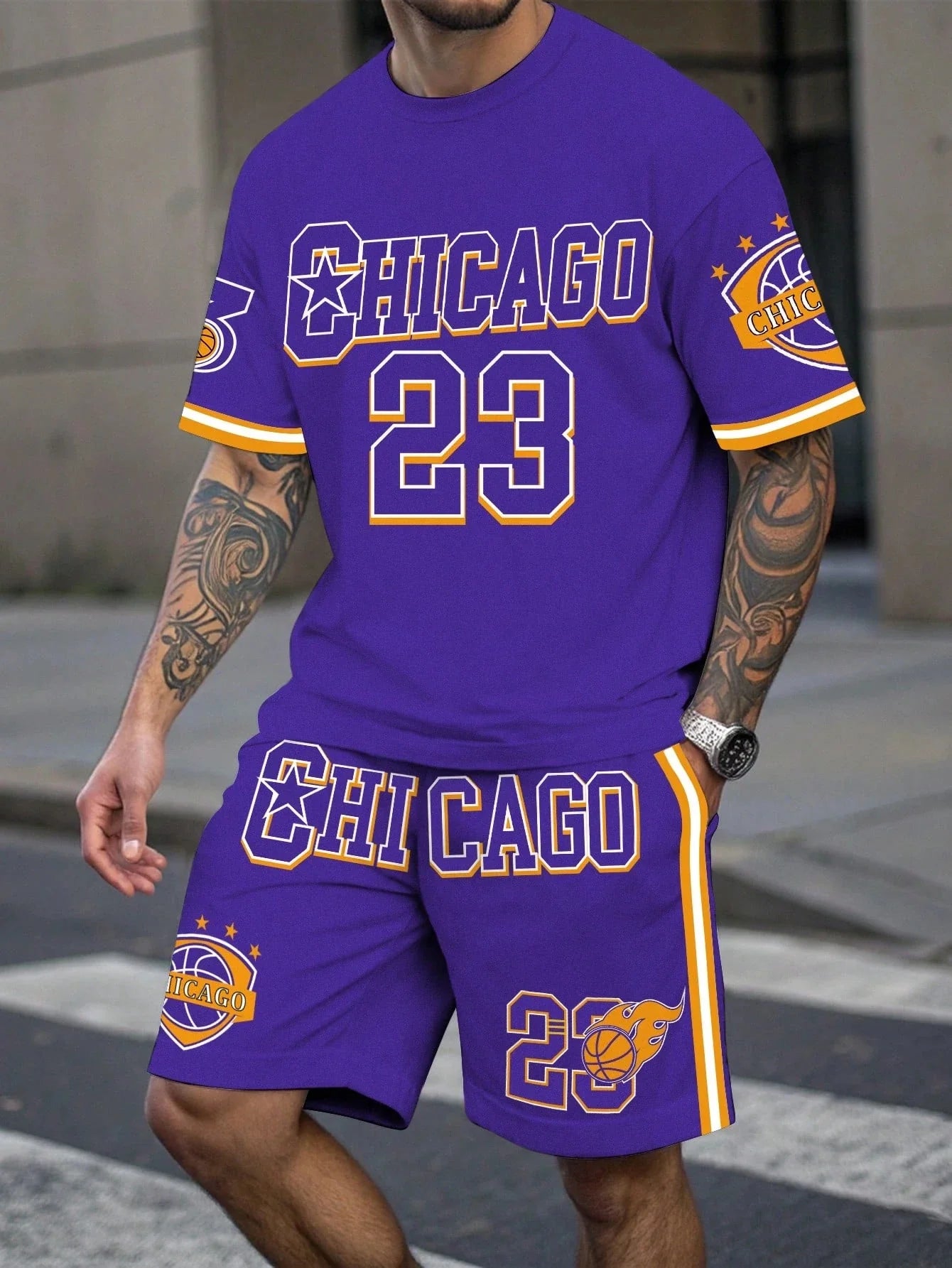 Men's Plus Size Basketball Clothing Set - P's One-Stop Shop 