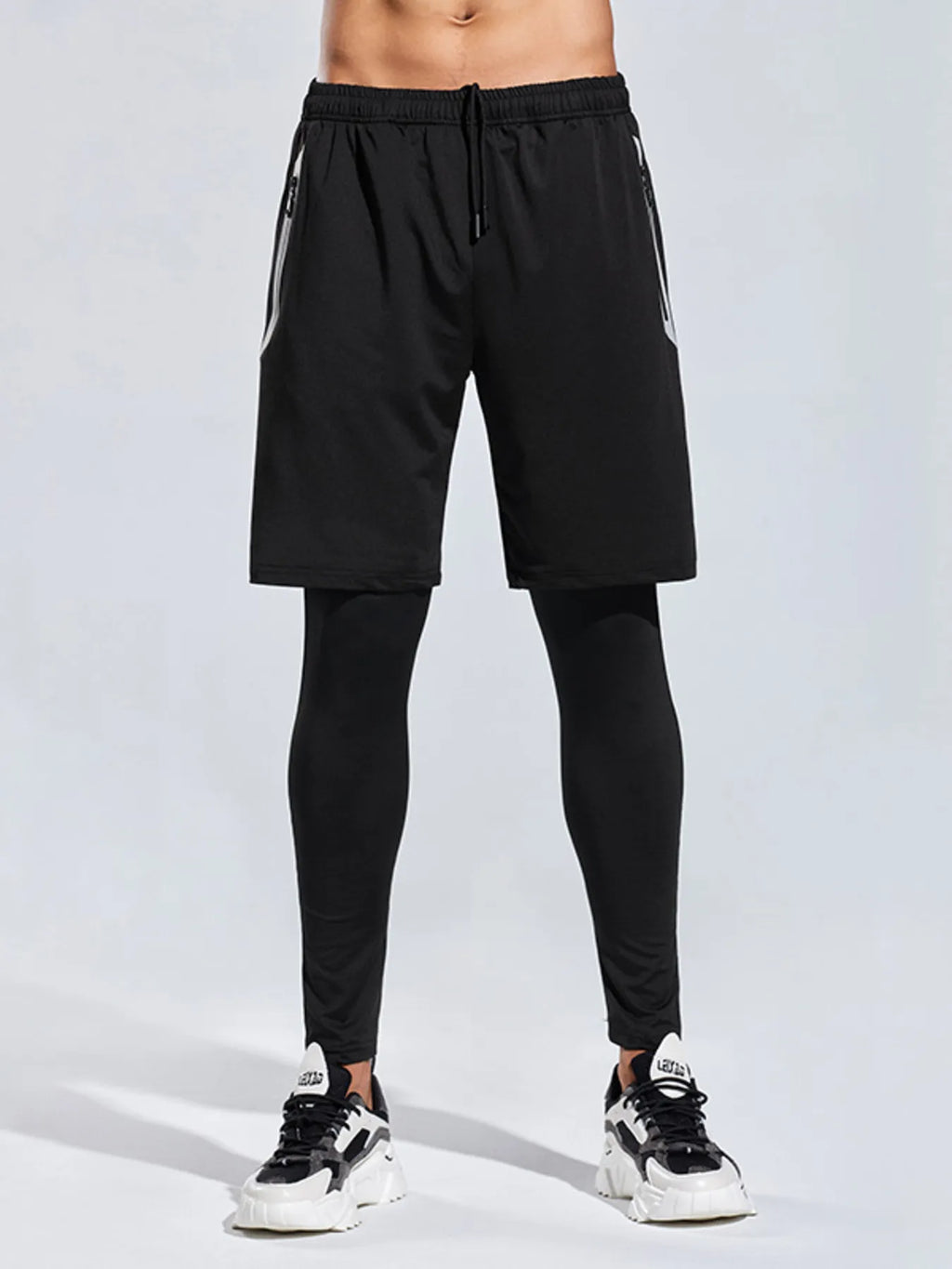 Men's Plus Size Elastic Waist Active Shorts - P's One-Stop Shop 