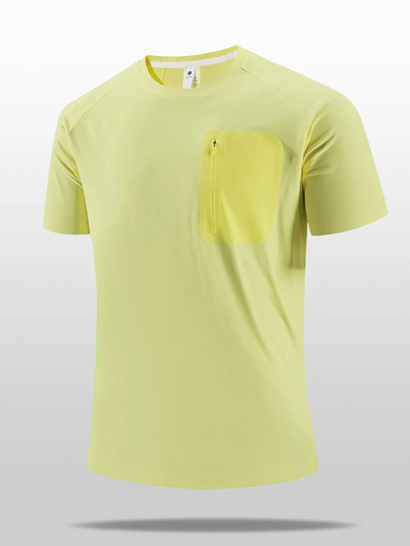 Men's Plus Size Quick-Dry T-Shirt with Zipper Pocket - P's One-Stop Shop 