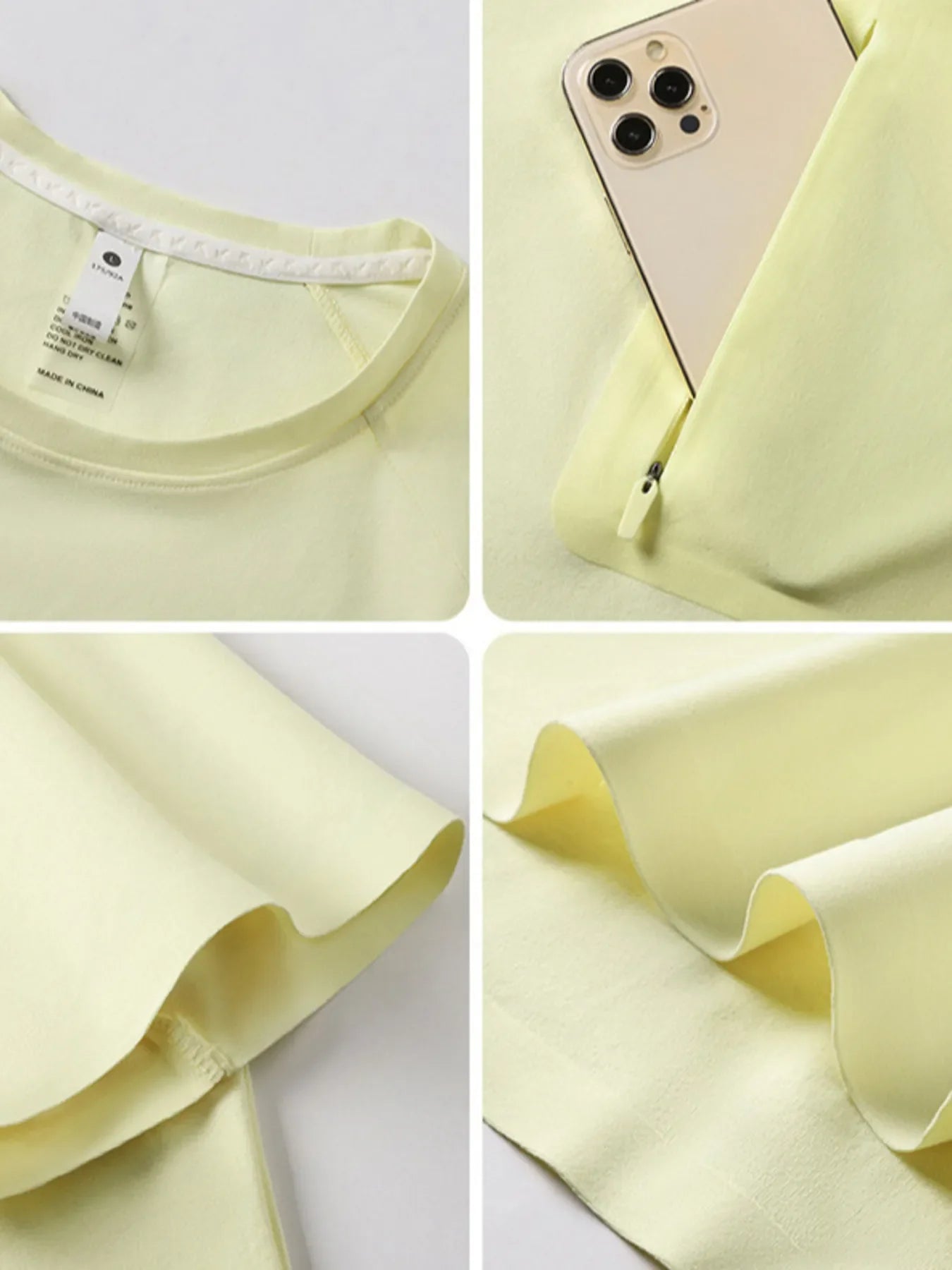 Men's Plus Size Quick-Dry T-Shirt with Zipper Pocket - P's One-Stop Shop 