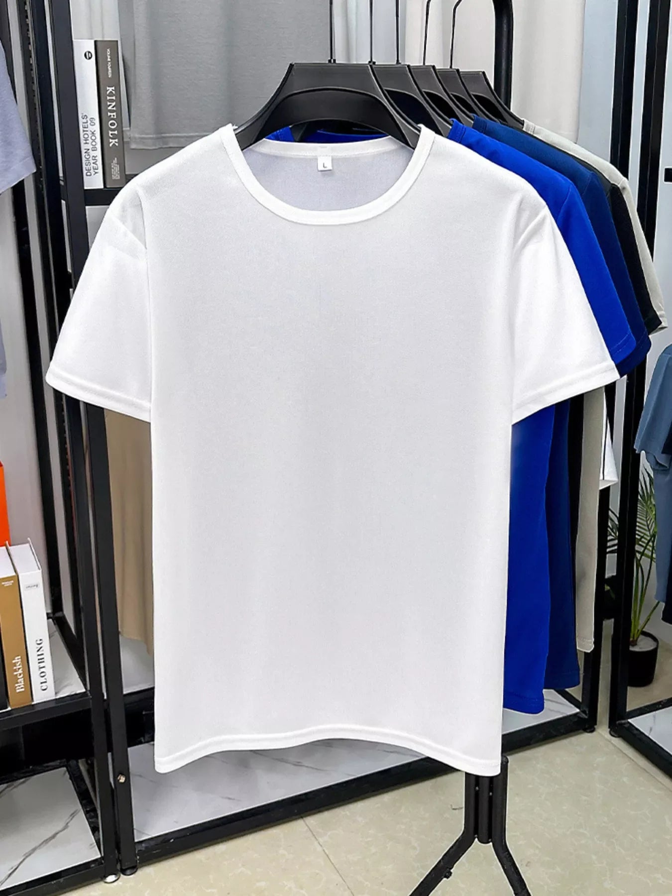 Men's Plus Size Round Neck Short Sleeve T-Shirt - P's One-Stop Shop 