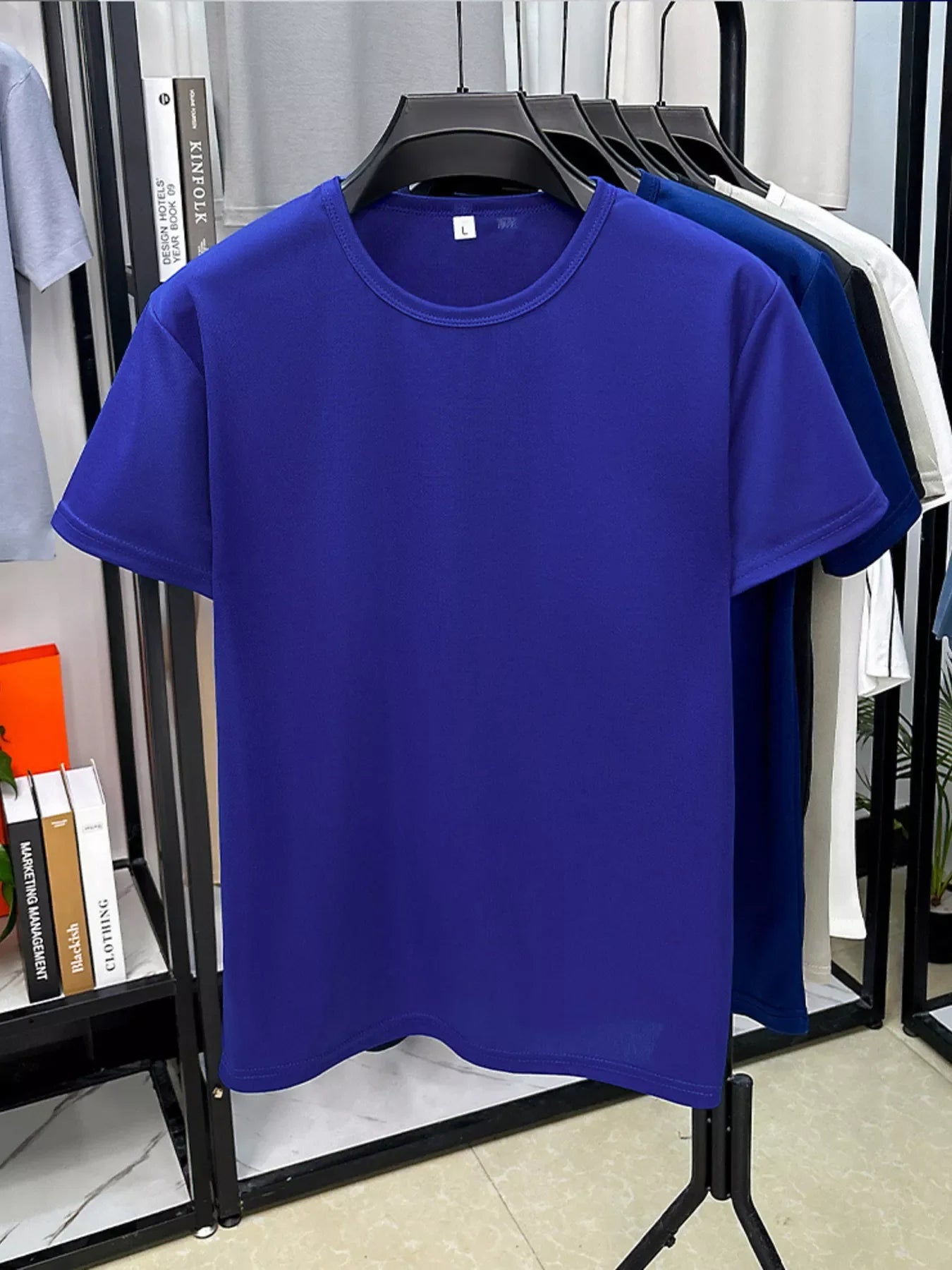 Men's Plus Size Round Neck Short Sleeve T-Shirt - P's One-Stop Shop 