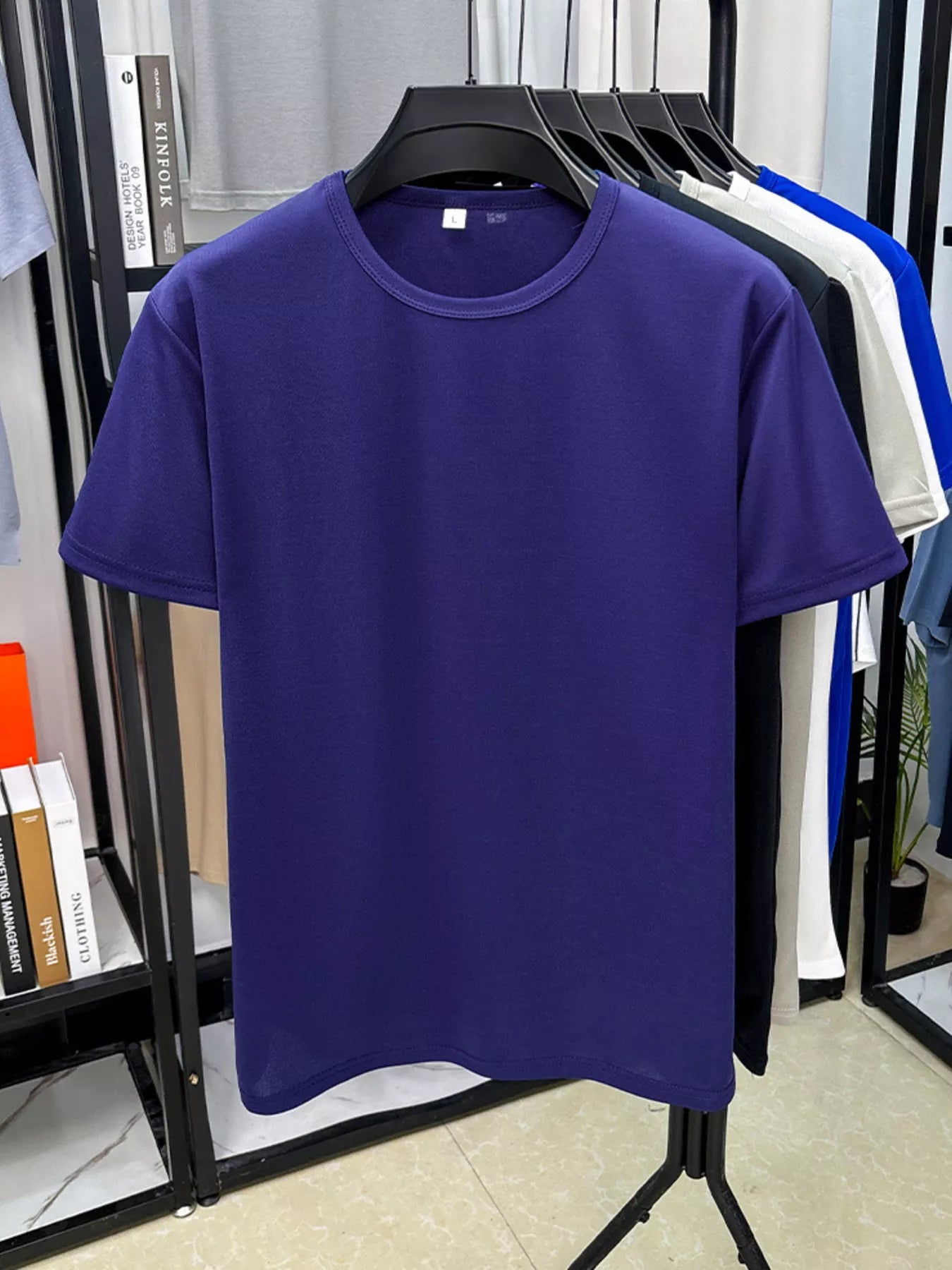 Men's Plus Size Round Neck Short Sleeve T-Shirt - P's One-Stop Shop 