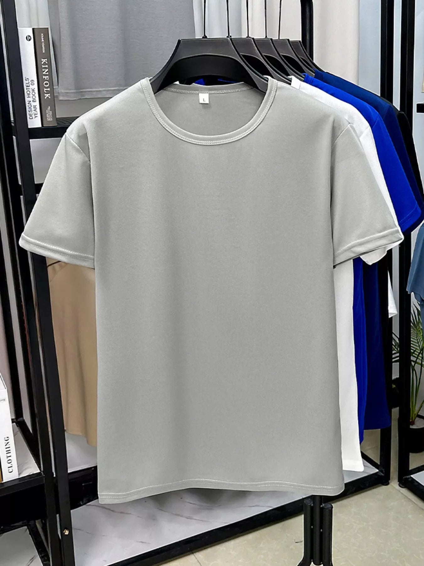 Men's Plus Size Round Neck Short Sleeve T-Shirt - P's One-Stop Shop 