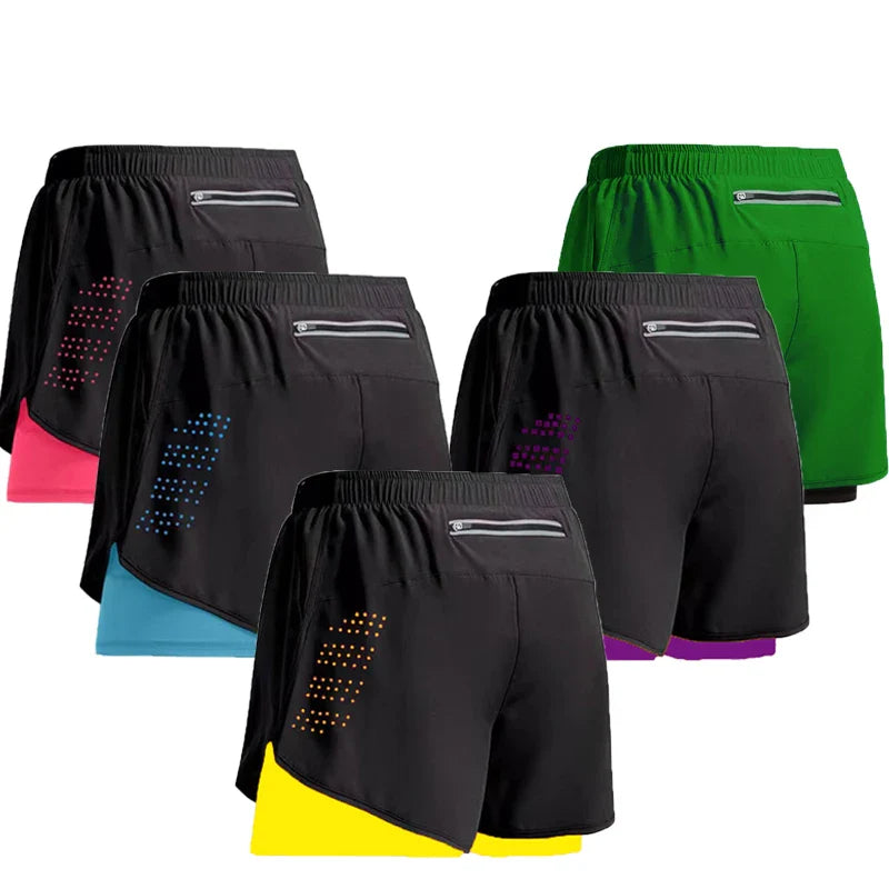 Men's Running Shorts 2 In 1 Quick Dry - P's One-Stop Shop 
