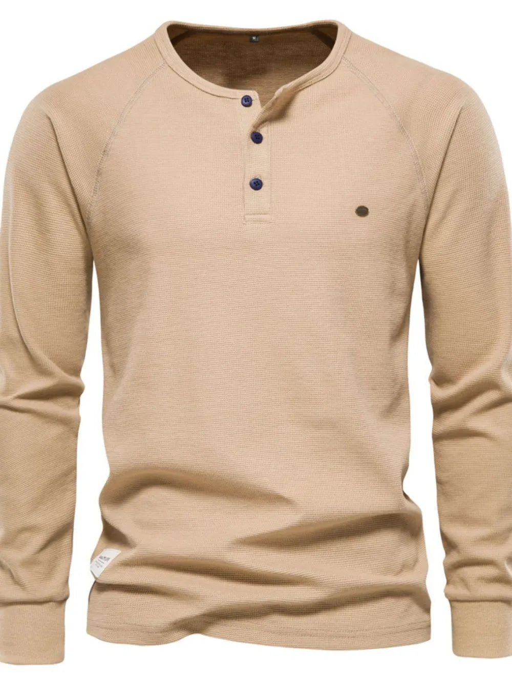 Men's Waffle-Knit Long Sleeve T-Shirt - P's One-Stop Shop 
