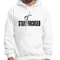 Mens Graphic Hoodie Stay Focused Black Print - P's One-Stop Shop 