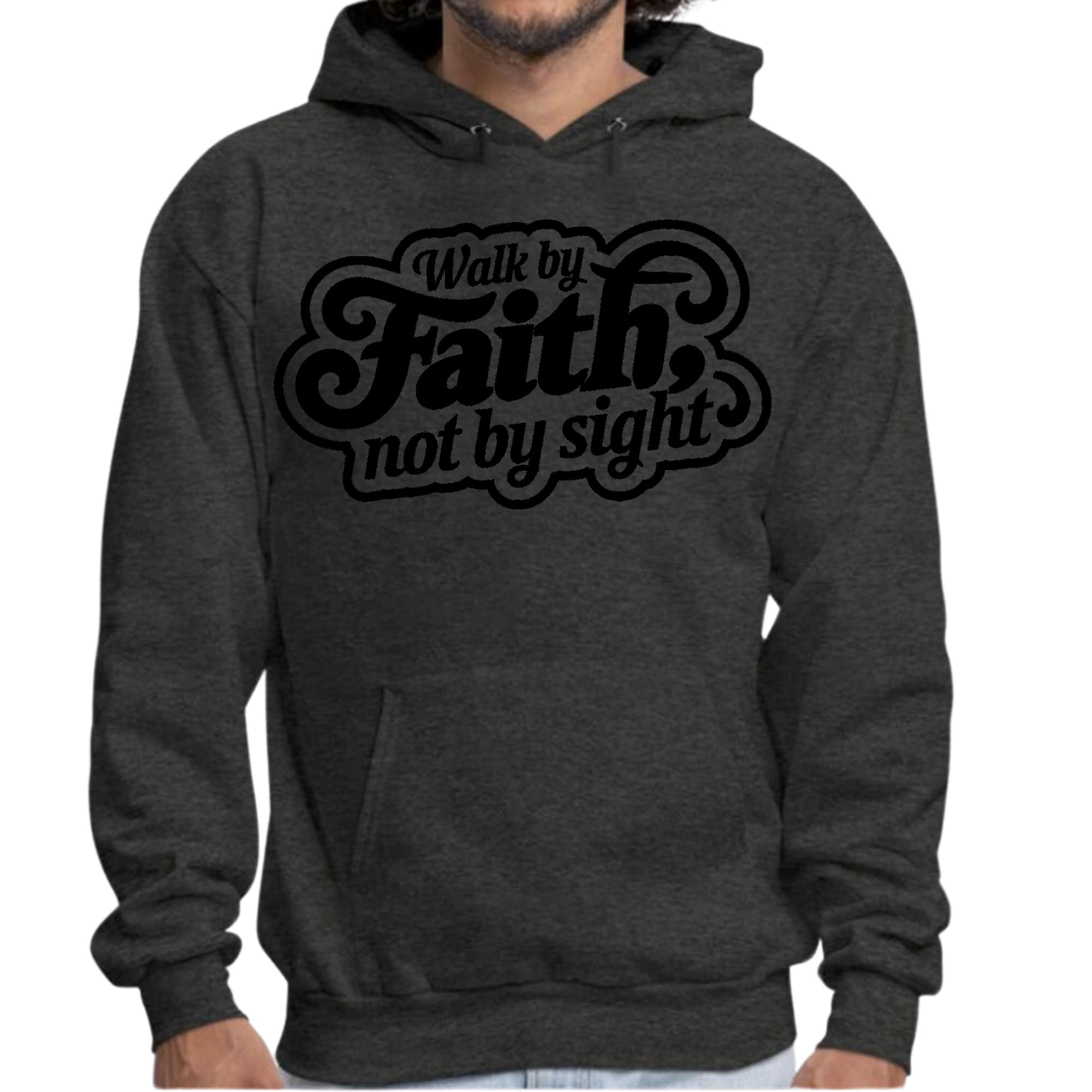 Mens Graphic Hoodie Walk by Faith - not by Sight - P's One-Stop Shop 