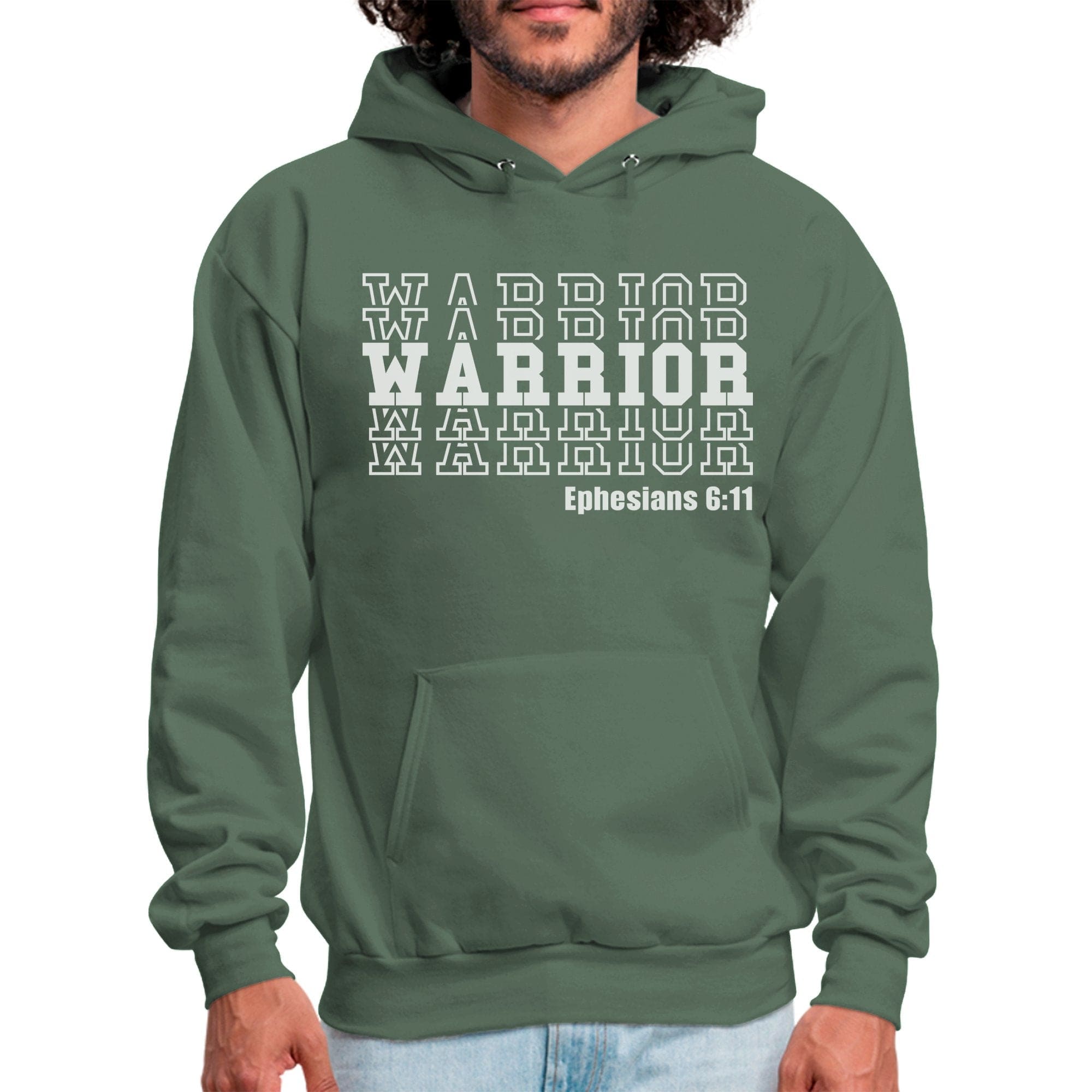 Mens Graphic Hoodie - Warrior - P's One-Stop Shop 