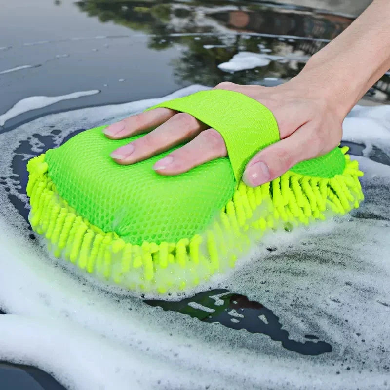 Microfiber Car Washer Sponge Cleaning Car Care Detailing Brushes Washing Towel Auto Gloves Styling Accessories - P's One-Stop Shop 