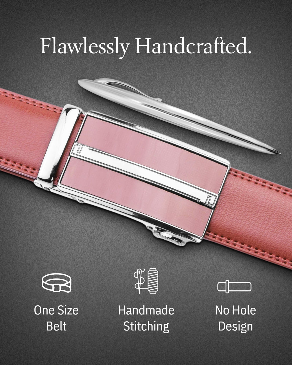 Microfiber Leather Ratchet Belt - P's One-Stop Shop 