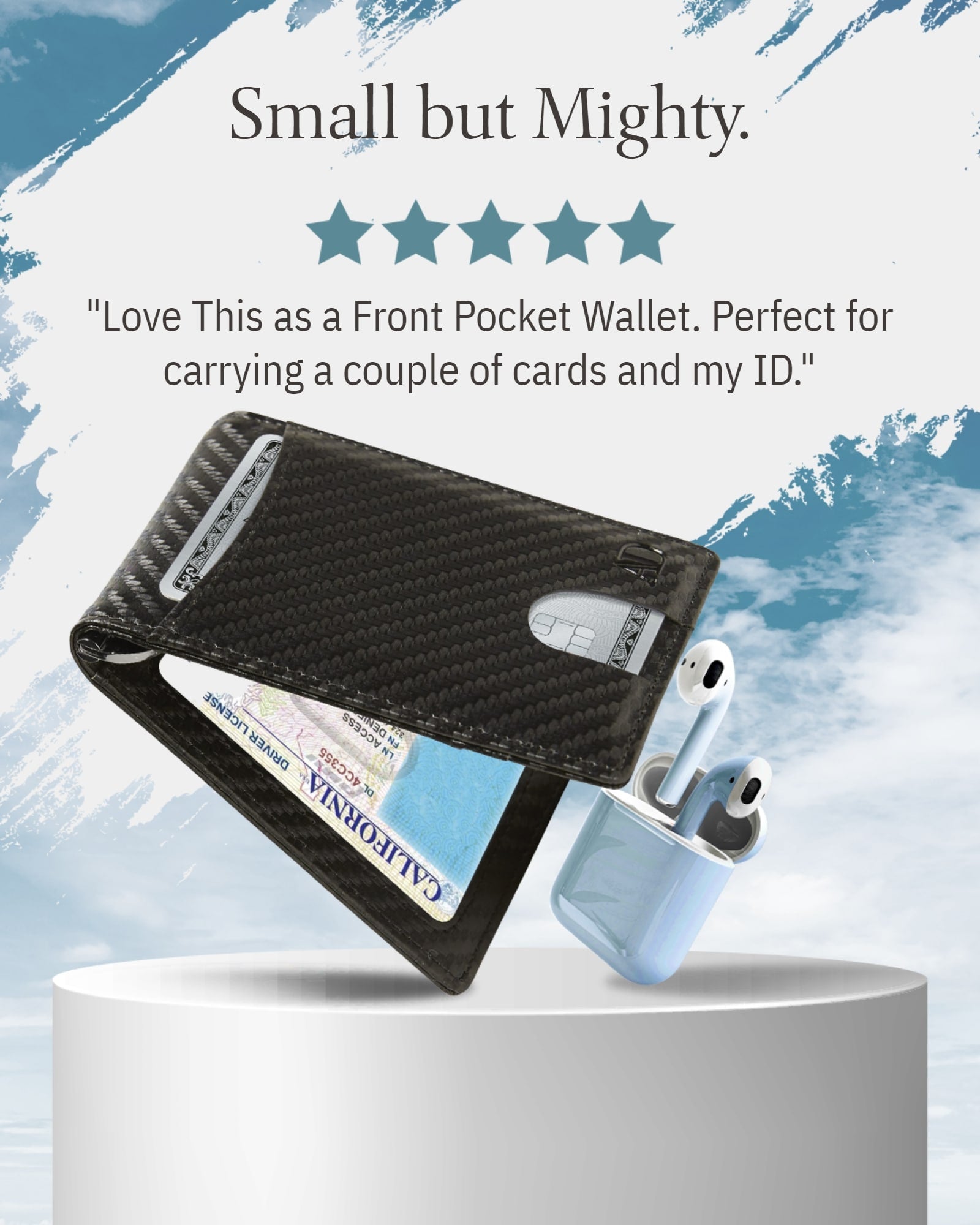 Money Clip Bifold Wallet W/ Pull Strap - P's One-Stop Shop 