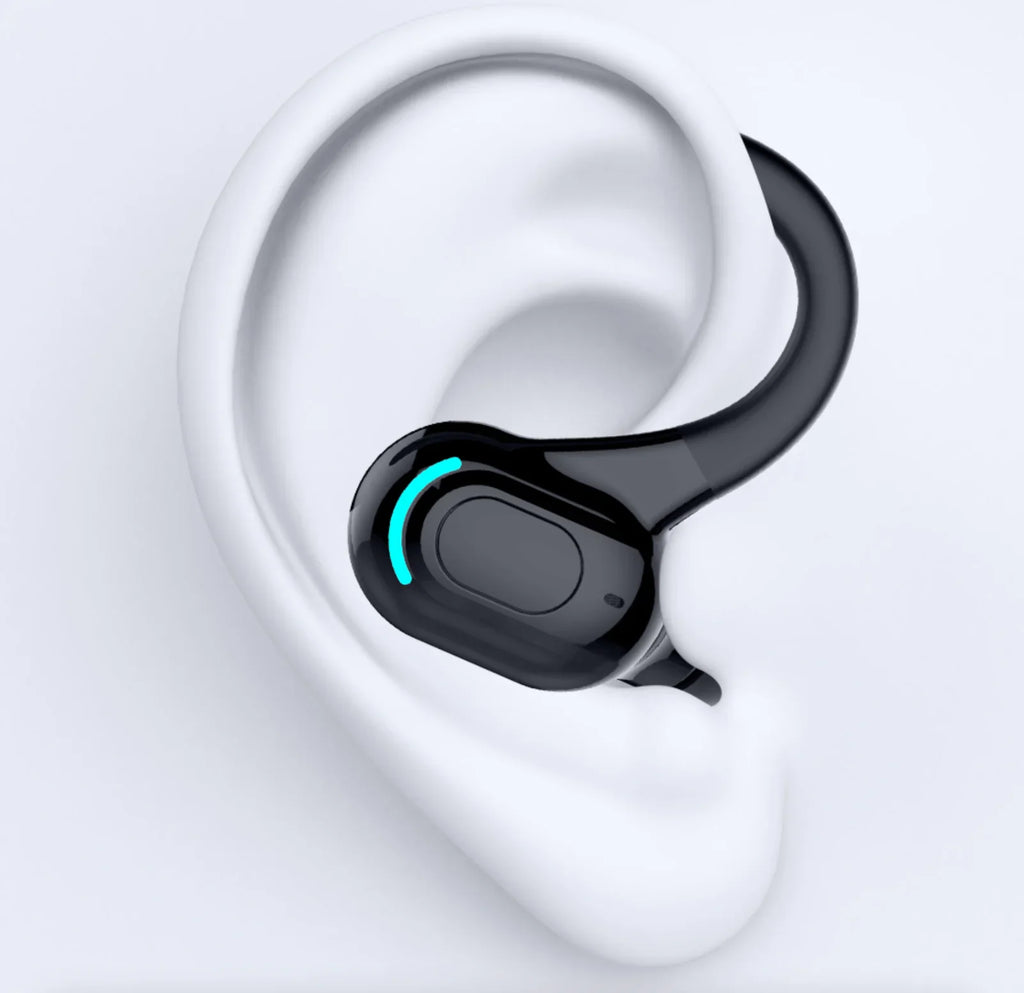 New Bluetooth 5.1 Headset Wireless Earbuds Earphones Stereo Headphones Ear Hook - P's One-Stop Shop 