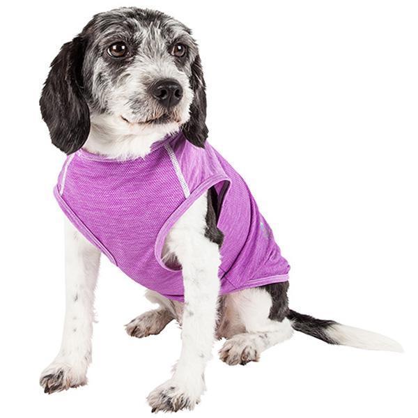 Pet Life ® Active 'Aero-Pawlse' Quick-Dry and 4-Way-Stretch Yoga Fitness Dog T-Shirt Tank Top - P's One-Stop Shop 