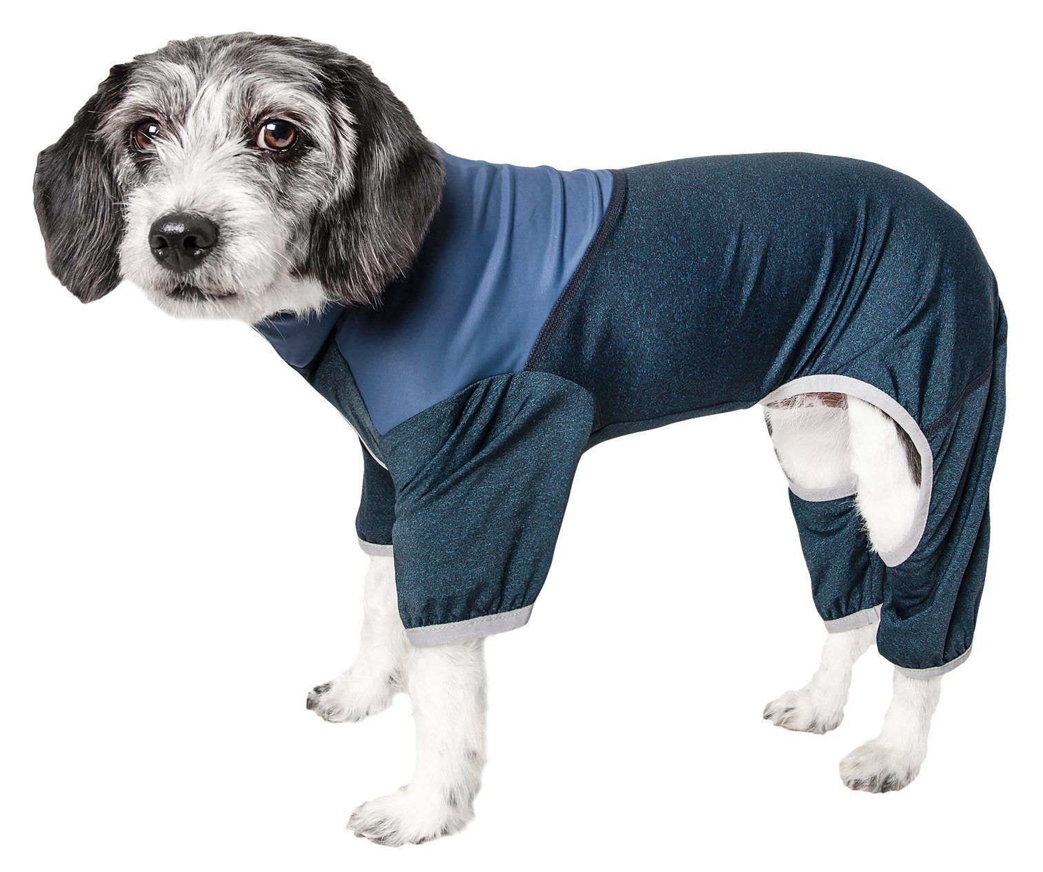 Pet Life ®  Active 'Embarker' 4-Way Stretch Fitness Yoga Full Body Dog Tracksuit - P's One-Stop Shop 