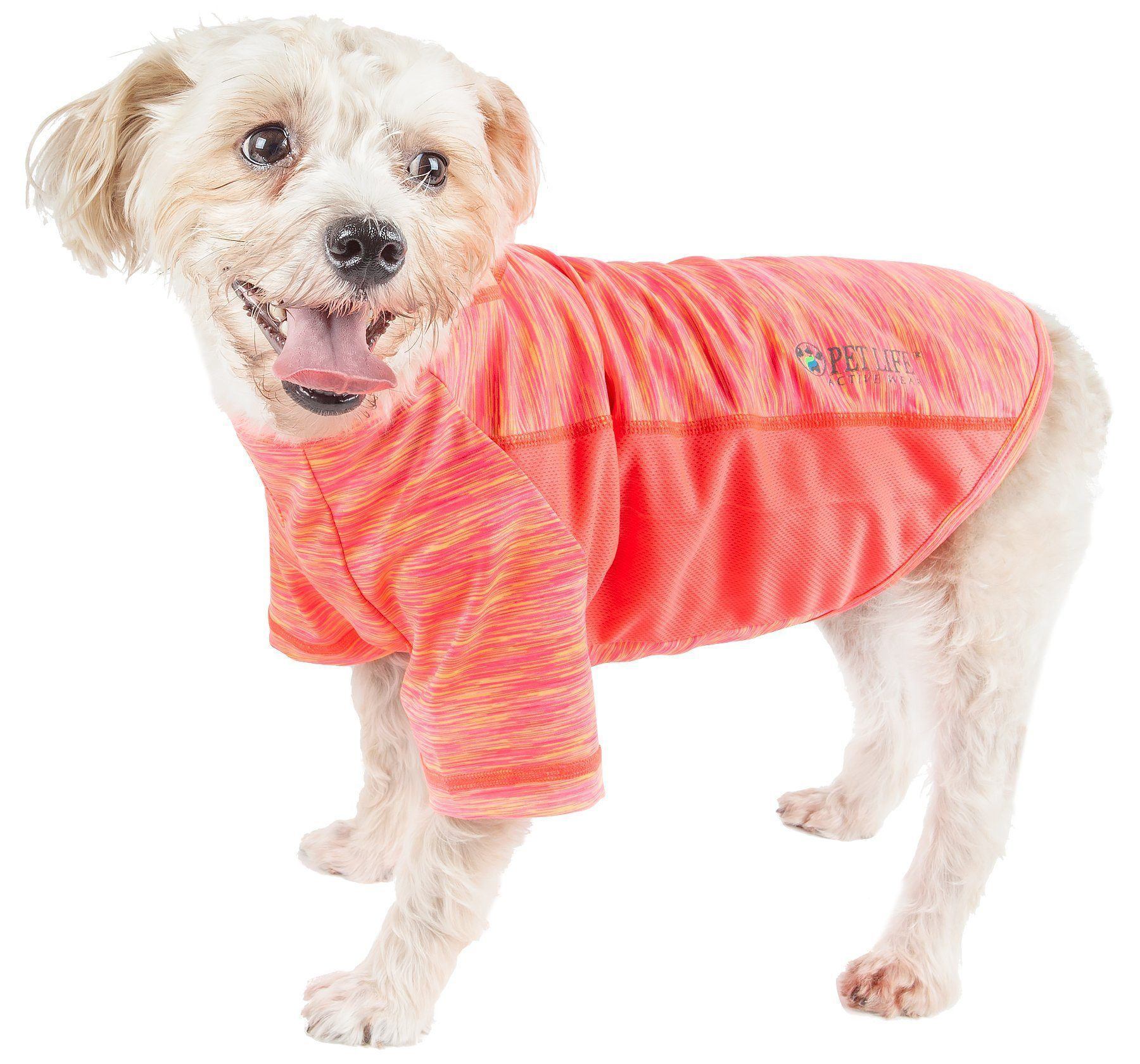 Pet Life ® Active 'Warf Speed' Heathered Ultra-Stretch Yoga Fitness Dog T-Shirt - P's One-Stop Shop 