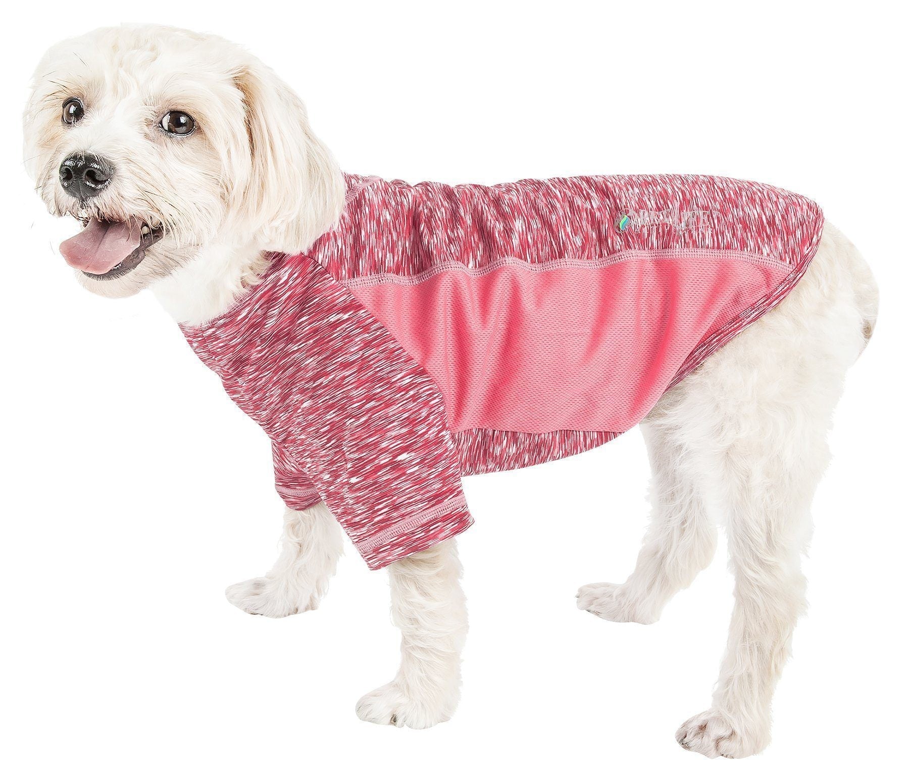 Pet Life ® Active 'Warf Speed' Heathered Ultra-Stretch Yoga Fitness Dog T-Shirt - P's One-Stop Shop 