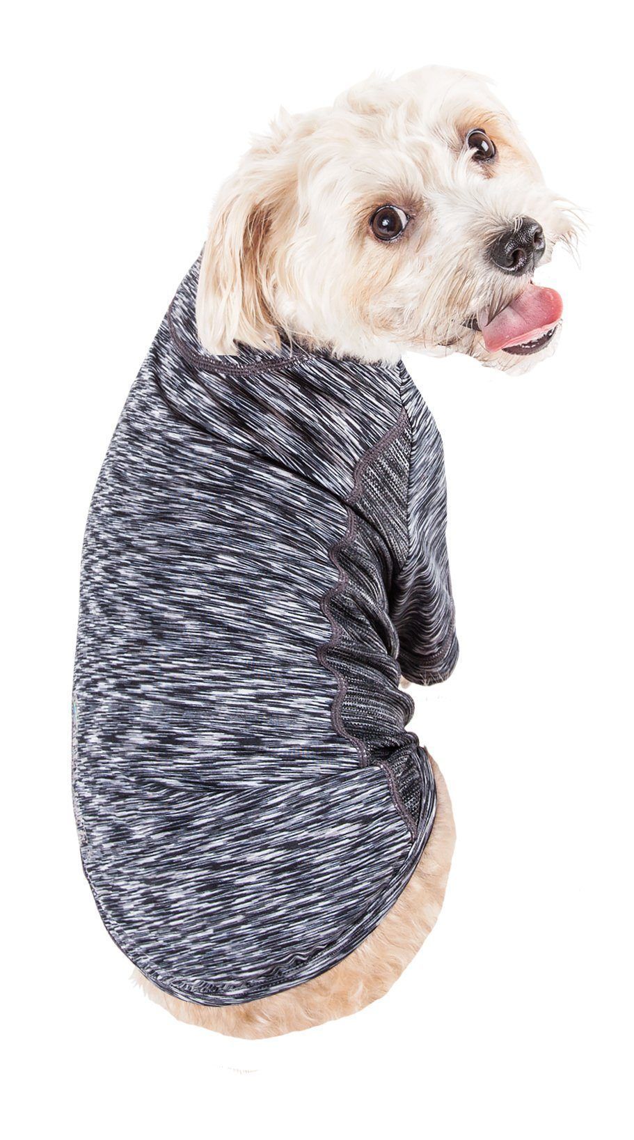 Pet Life ® Active 'Warf Speed' Heathered Ultra-Stretch Yoga Fitness Dog T-Shirt - P's One-Stop Shop 