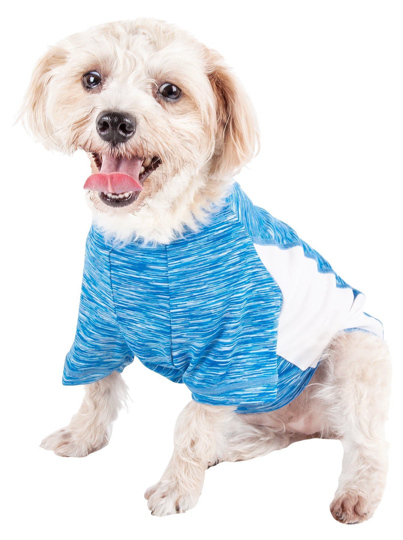 Pet Life ® Active 'Warf Speed' Heathered Ultra-Stretch Yoga Fitness Dog T-Shirt - P's One-Stop Shop 