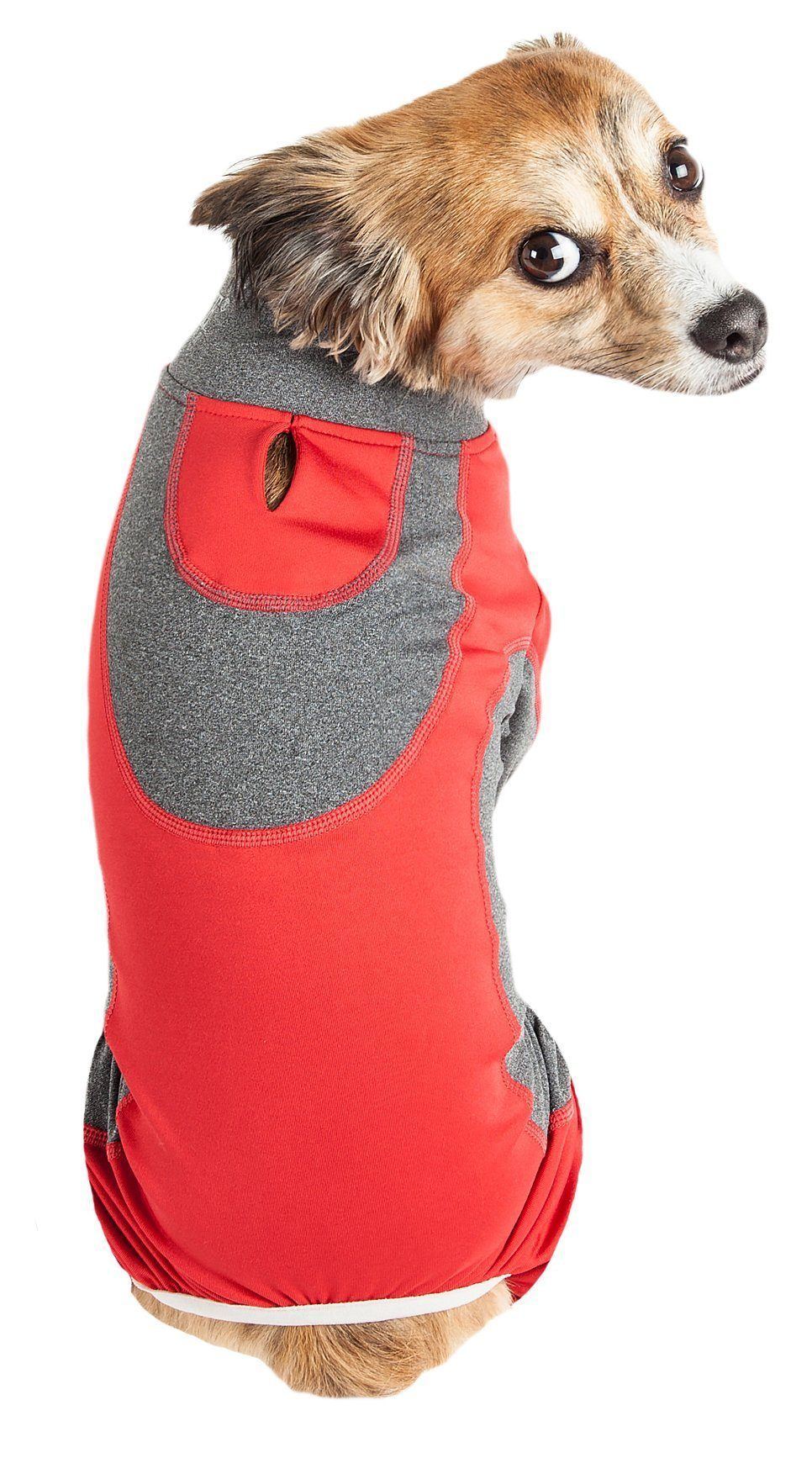Pet Life ® Active 'Warm-Pup' Stretchy and Quick-Drying Fitness Dog Yoga Warm-Up Tracksuit - P's One-Stop Shop 