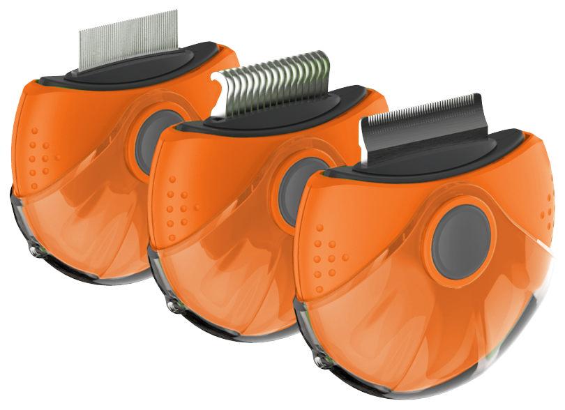 Pet Life ® 'Axler' Triple Rotating Rake Deshedder and Dematting Grooming Pet Comb - P's One-Stop Shop 