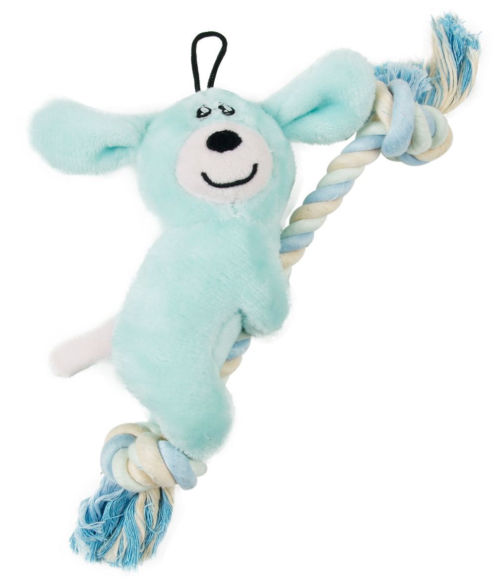 Pet Life ® 'Broom-Lick' Plush and Jute Rope Squeaking Newborn Cat and Dog Toy - P's One-Stop Shop 