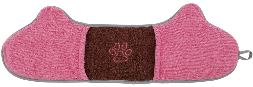 Pet Life ® 'Bryer' 2-in-1 Hand-Inserted Microfiber Pet Grooming Towel and Brush - P's One-Stop Shop 