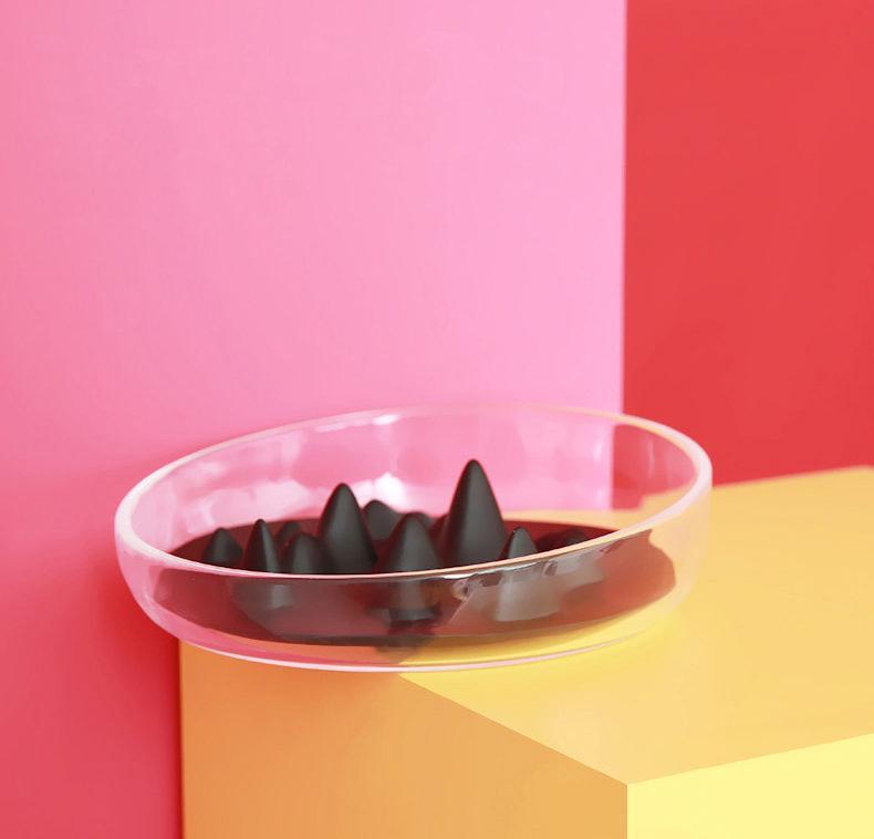 Pet Life ® 'Cirlicue' Mountain Shaped Modern Slow Feeding Pet Bowl - P's One-Stop Shop 