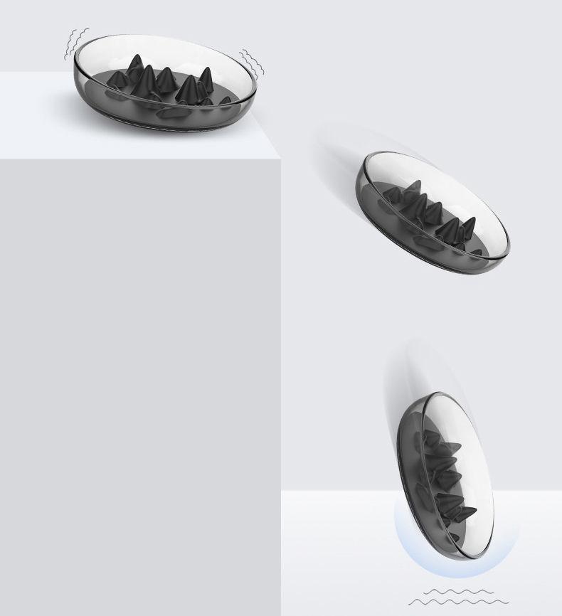 Pet Life ® 'Cirlicue' Shark Fin Shaped Modern Slow Feeding Pet Bowl - P's One-Stop Shop 