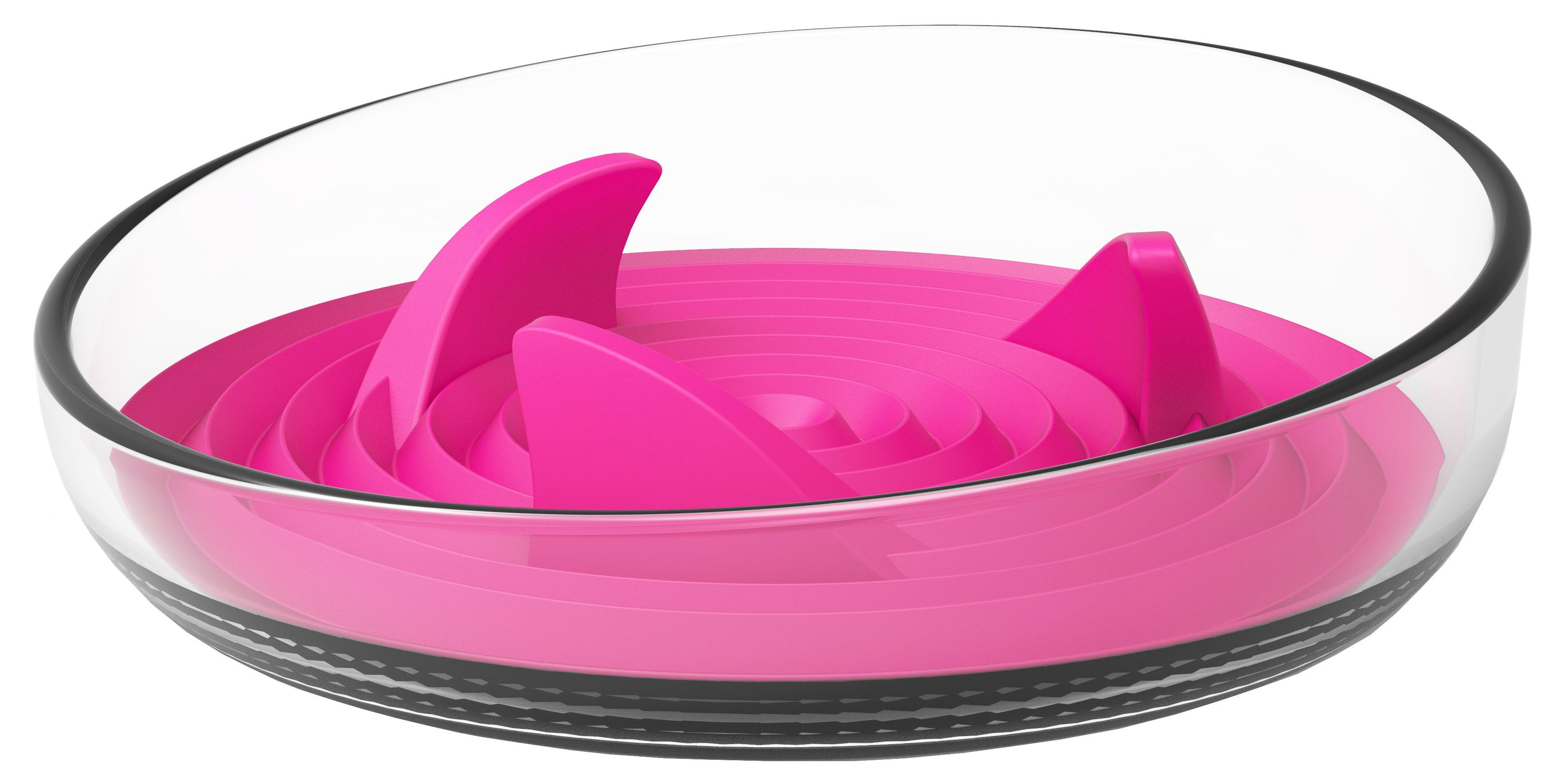 Pet Life ® 'Cirlicue' Shark Fin Shaped Modern Slow Feeding Pet Bowl - P's One-Stop Shop 