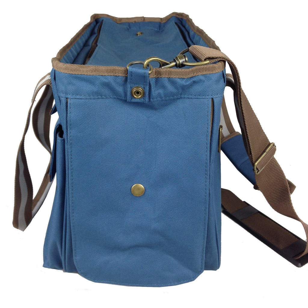 Pet Life ® Dual Snap Pocketed Fashion Designer Canvas Travel Pet Dog Carrier - P's One-Stop Shop 