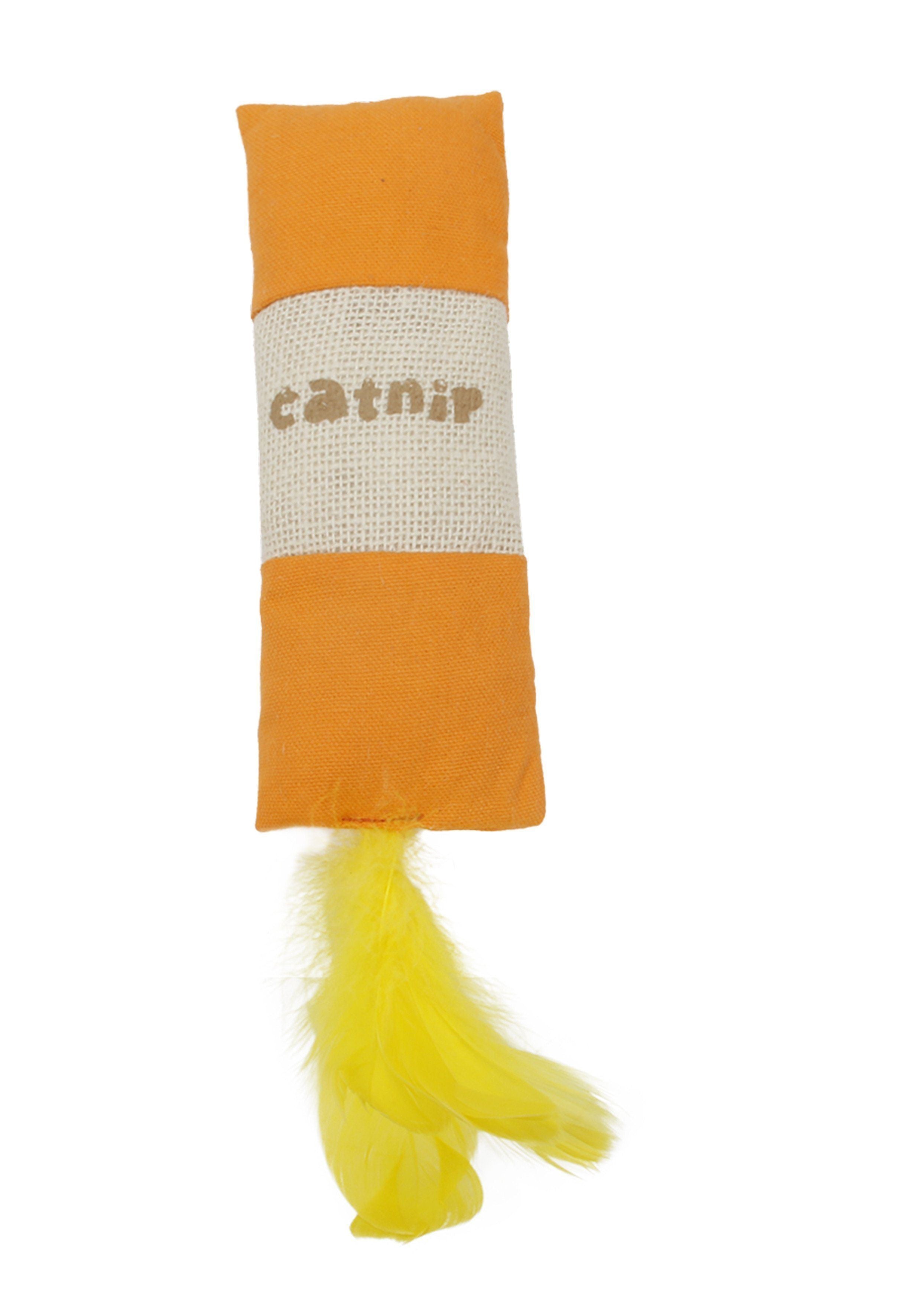 Pet Life ® 'Duffle Feathered' Squeak and Crinkle Teaser Plush Cat Toy - P's One-Stop Shop 