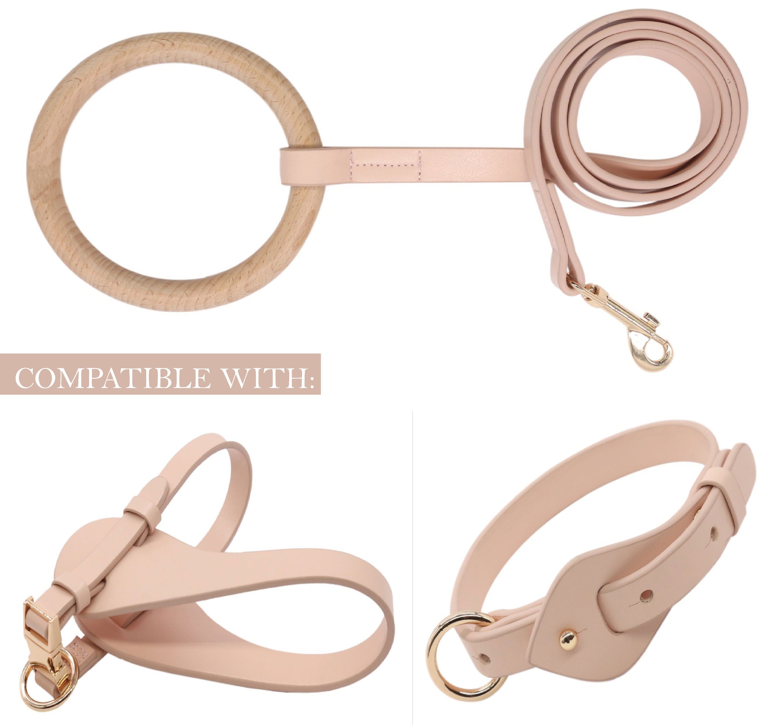 Pet Life ® 'Ever-Craft' Boutique Series Beechwood and Leather Designer Dog Leash - P's One-Stop Shop 