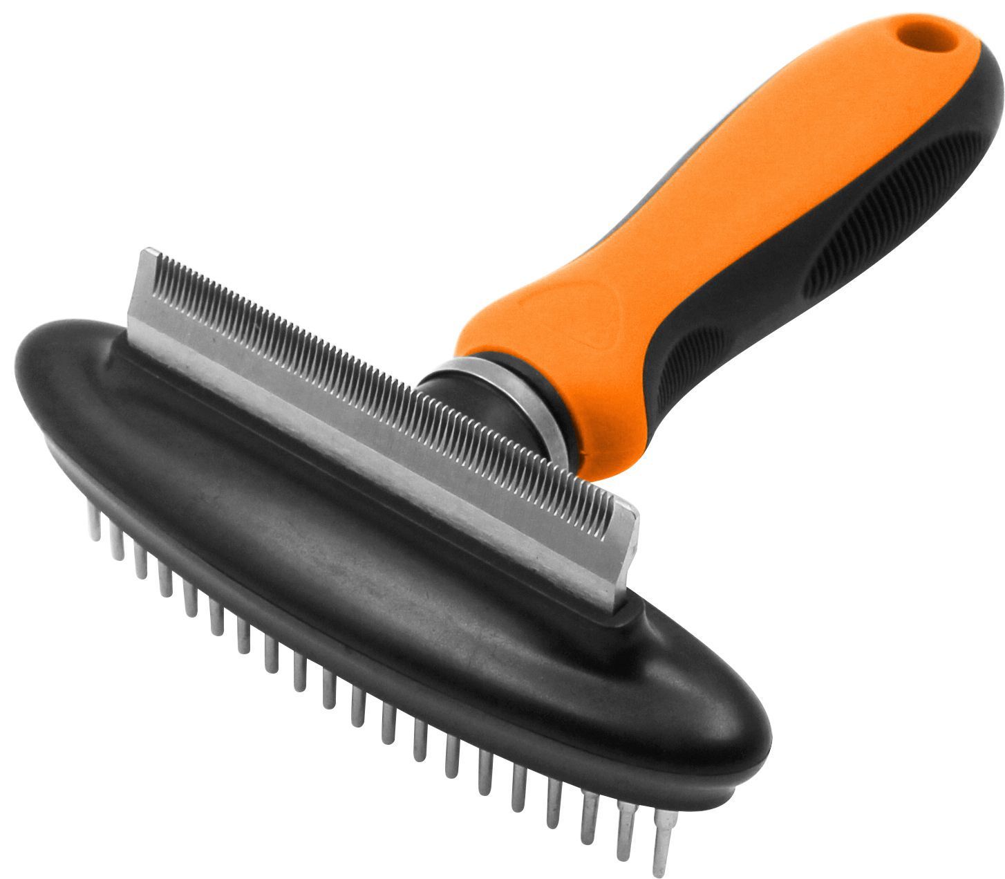Pet Life ® Flex Series 2-in-1 Dual-Sided Grooming Undercoat Pet Rake and Deshedder - P's One-Stop Shop 