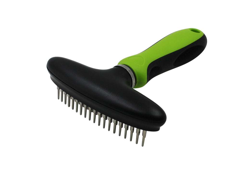 Pet Life ® Flex Series Dual-Row Grooming Rake Pet Comb - P's One-Stop Shop 