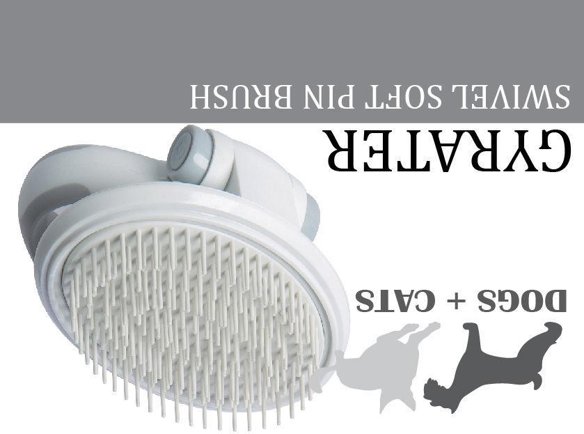 Pet Life ® 'Gyrater' Swivel Travel Soft Grooming Pet Pin Brush - P's One-Stop Shop 