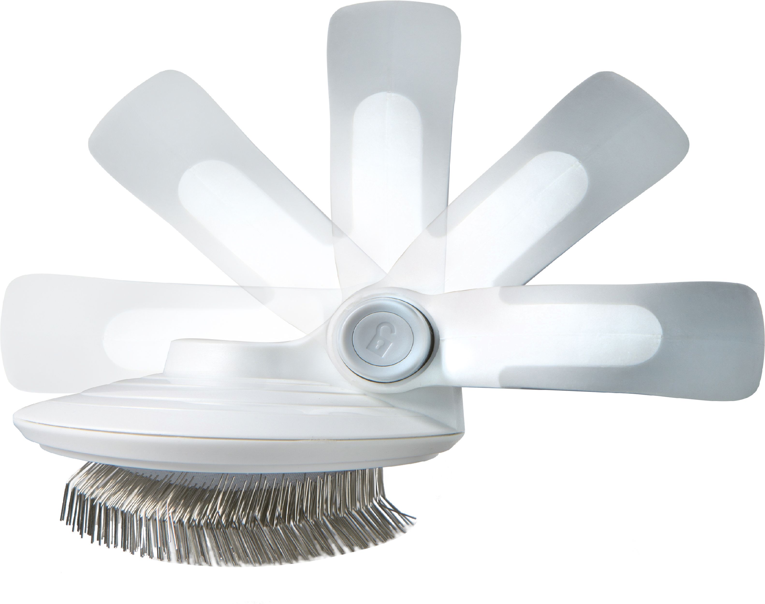 Pet Life ® 'Gyrater' Travel Self-Cleaning Swivel Grooming Slicker Pet Brush - P's One-Stop Shop 