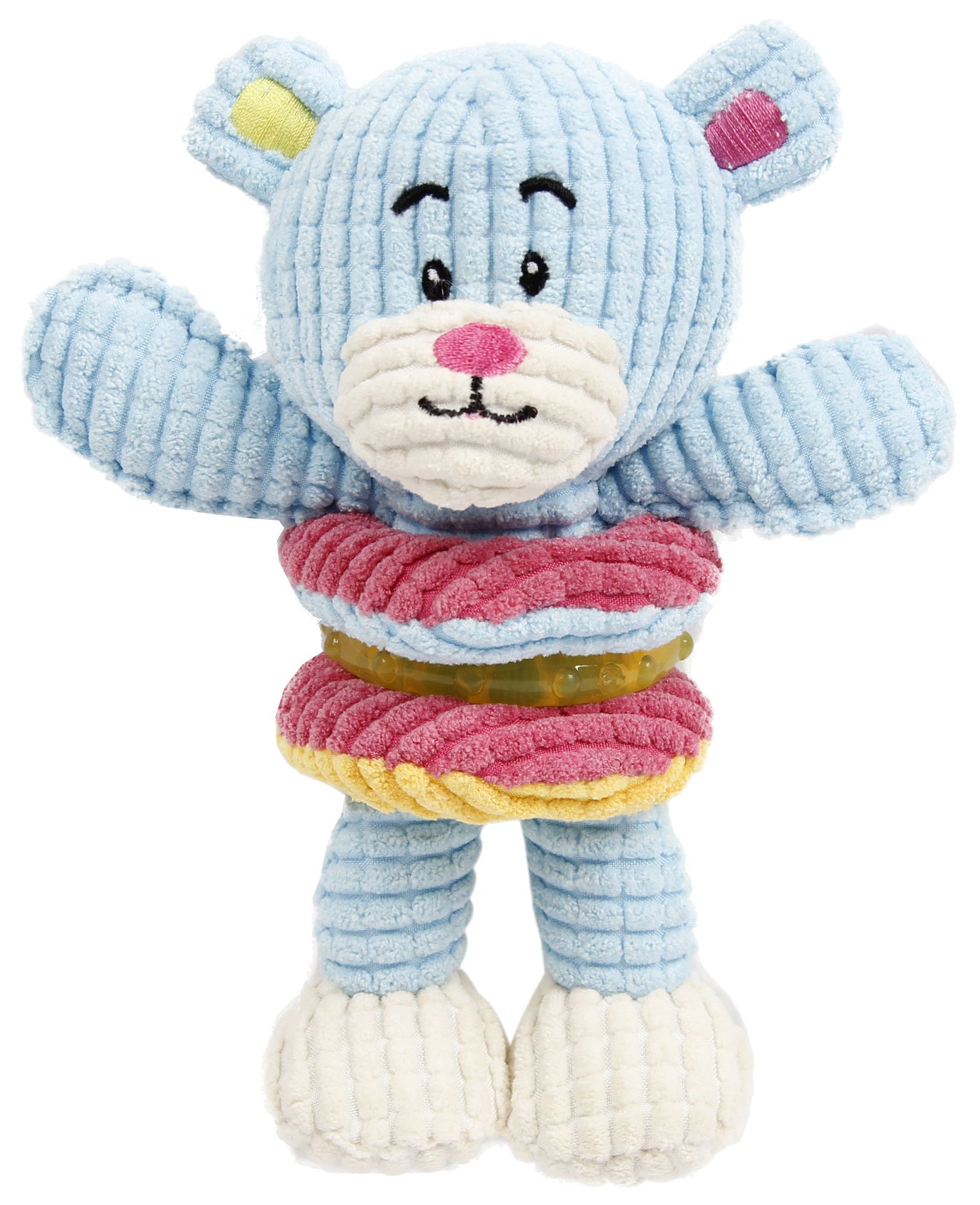 Pet Life ® 'Hugga-Bear' Plush Squeaking and Rubber Teething Newborn Puppy Dog Toy - P's One-Stop Shop 
