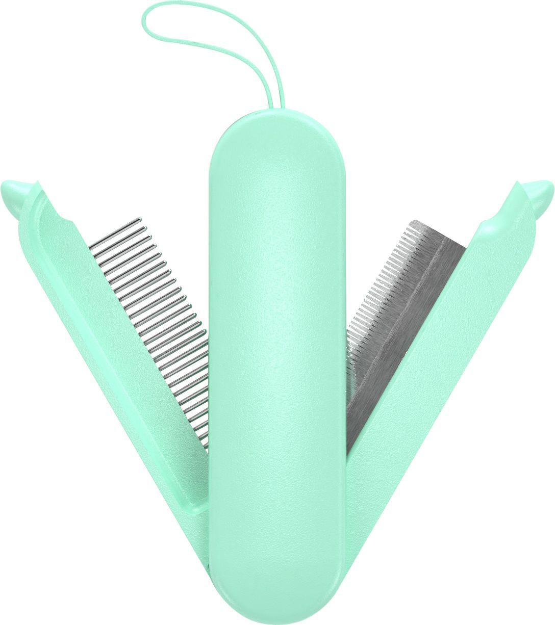 Pet Life ® 'JOYNE' Multi-Functional 2-in-1 Swivel Travel Grooming Comb and Deshedder - P's One-Stop Shop 