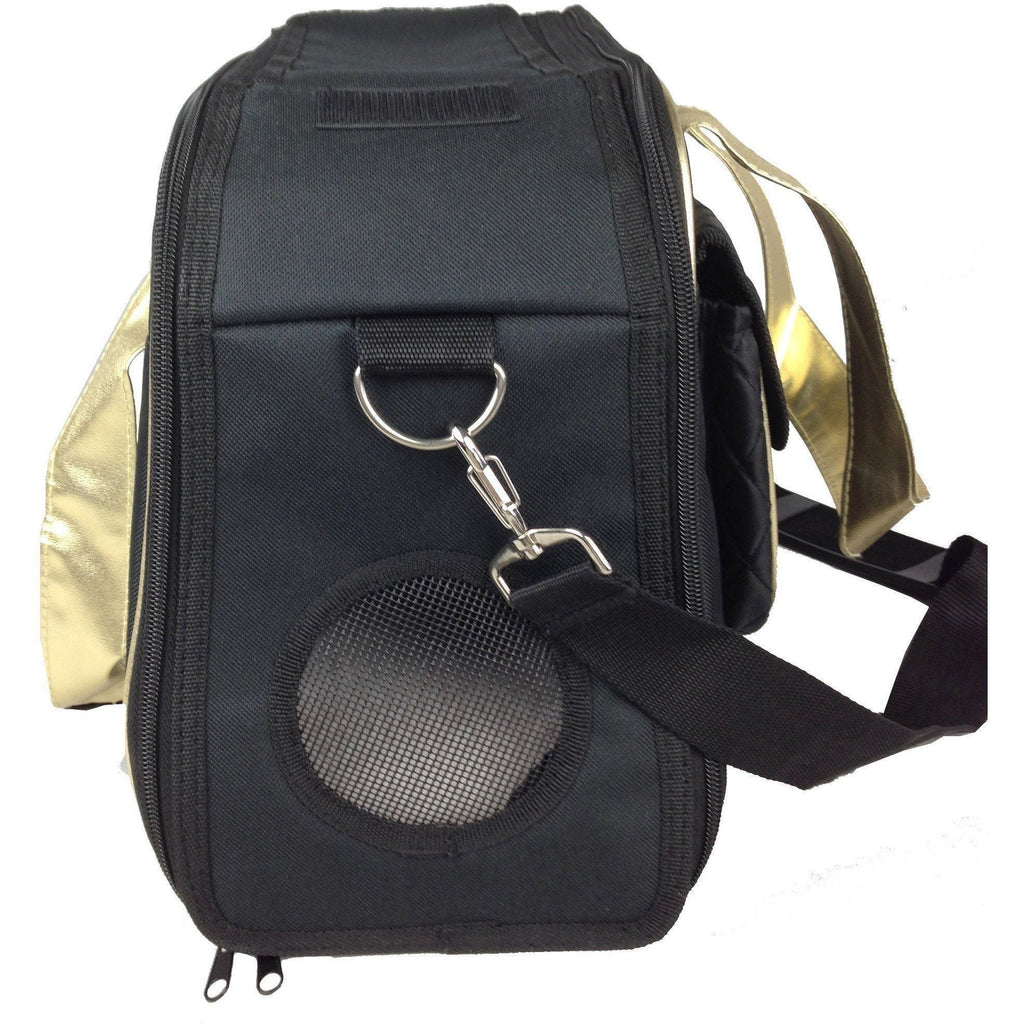 Pet Life ® Mystique Airline Approved Fashion Designer Travel Pet Dog Carrier w/ Pouch - P's One-Stop Shop 