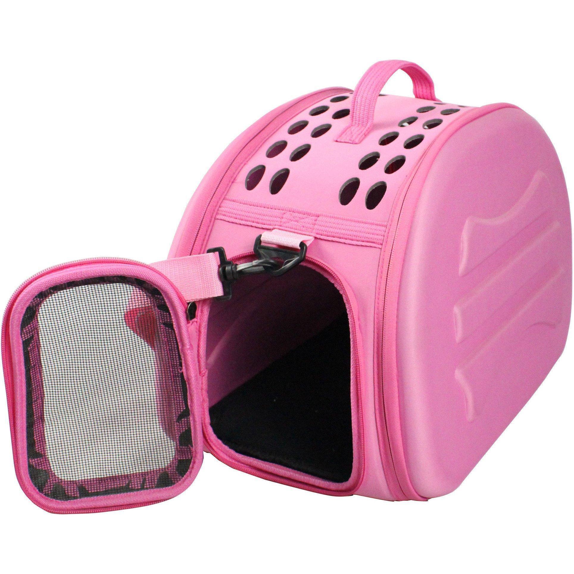 Pet Life ® 'Narrow Shelled' Lightweight Collapsible Military Grade Fashion Designer Travel Pet Dog Carrier Crate - P's One-Stop Shop 