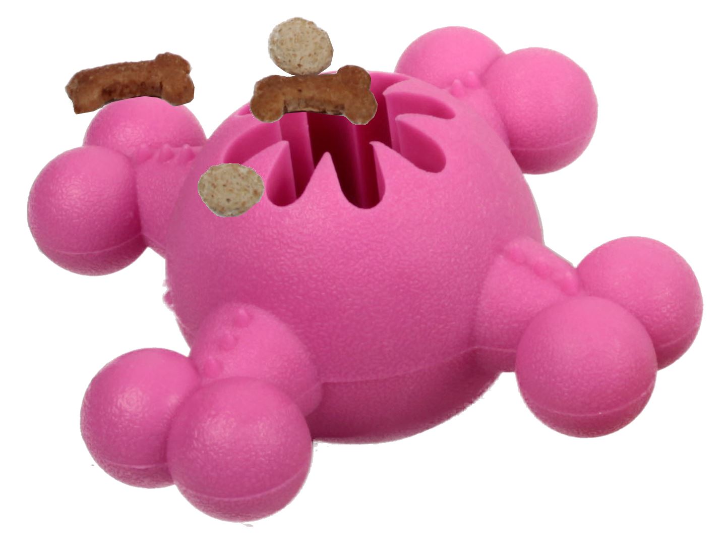 Pet Life ® 'Quadra-Bone' TPR Treat Dispensing Durable Dog Toy - P's One-Stop Shop 
