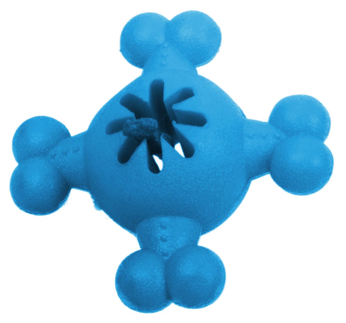Pet Life ® 'Quadra-Bone' TPR Treat Dispensing Durable Dog Toy - P's One-Stop Shop 