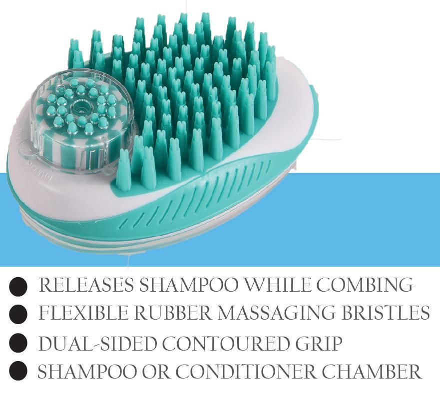 Pet Life ® 'Swasher' Shampoo Dispensing Massage and Bathing Brush - P's One-Stop Shop 