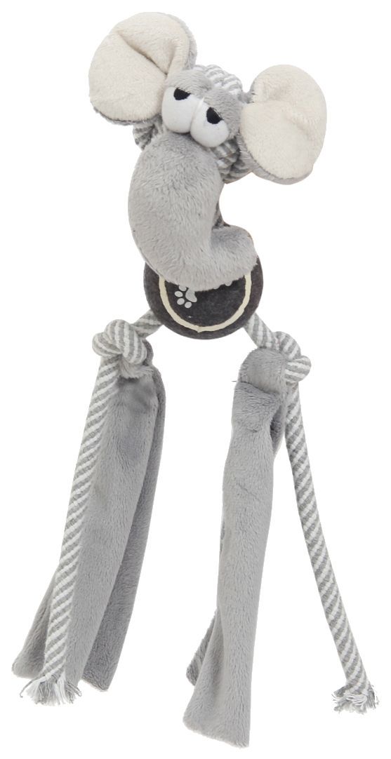 Pet Life ® 'Tennis Pawl' Rope  Squeaker and Crinkle Tennis Dog Toy - P's One-Stop Shop 