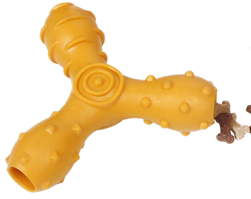 Pet Life ® 'Tri-Chew' Treat Dispensing and Chewing Interactive TPR Dog Toy - P's One-Stop Shop 