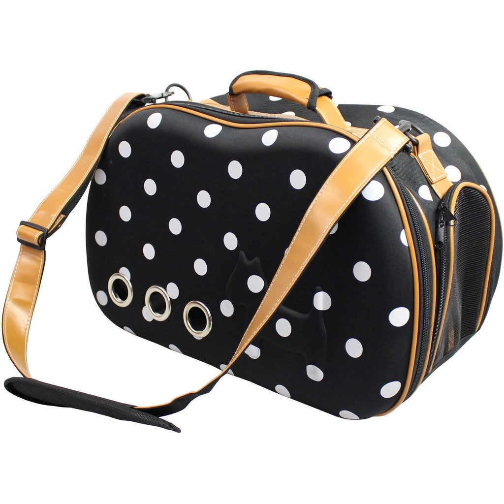 Pet Life ® 'Venta-shell' Airline Approved Perforated Dotted Collapsible Military Grade Fashion Designer Pet Dog Carrier Crate - P's One-Stop Shop 